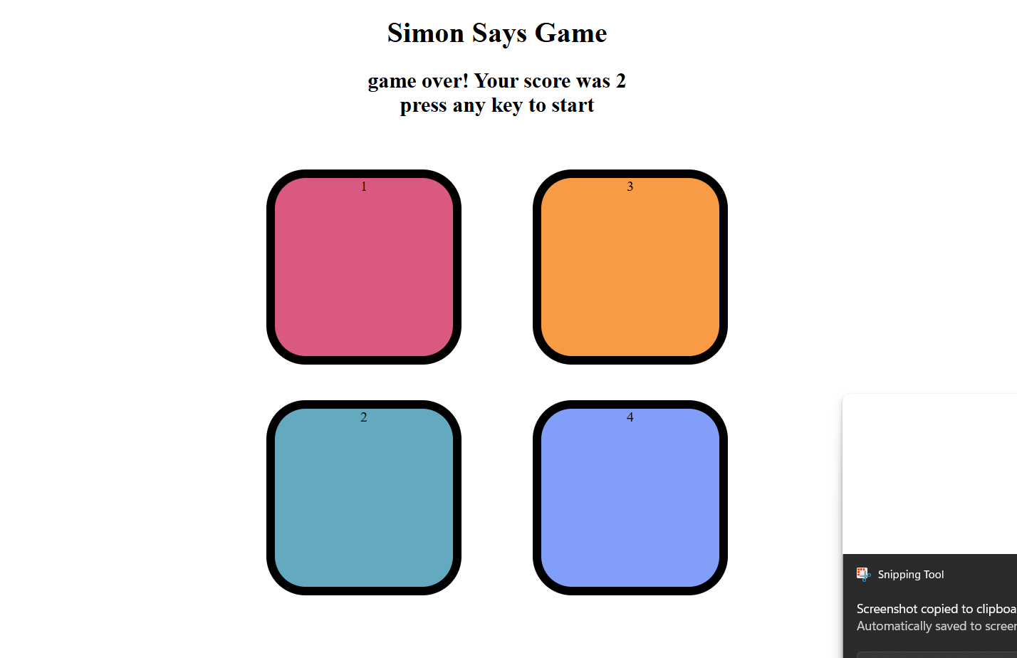 Simon Says Game